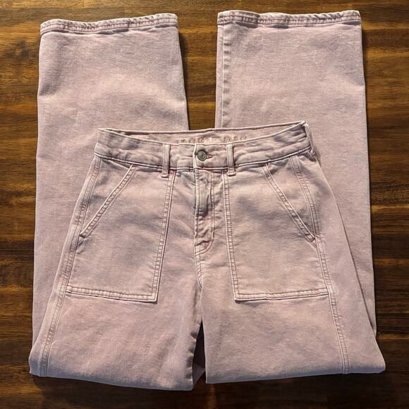 American Eagle Women’s 2 28 x 30 Skater Jean Straight Wide Leg Relaxed Fit Baggy - Picture 3 of 14